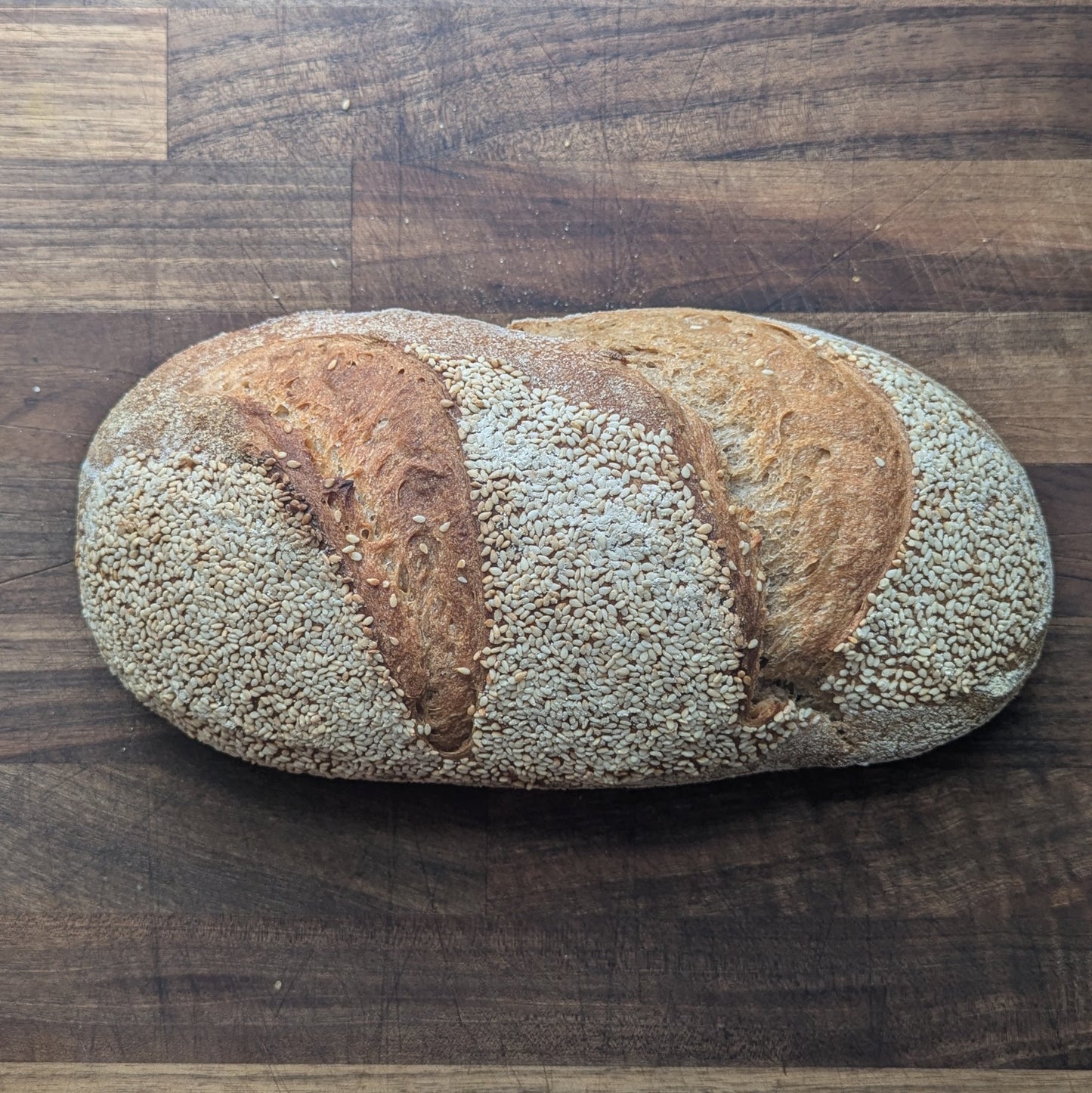 Organic Sesame Crusted Sourdough Batard - 22oz